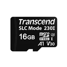 Transcend 16GB TS16GUSD230I Industrial microSDHC UHS-I U3 V30 A1 Hafıza Kartı