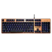 GAMDIAS AURA GK1, USB Kablolu, İngilizce,  Rainbow Backlight, Red Mekanik Switch, Bronz Edition, Gaming Klavye