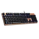 GAMDIAS AURA GK1, USB Kablolu, İngilizce,  Rainbow Backlight, Red Mekanik Switch, Bronz Edition, Gaming Klavye