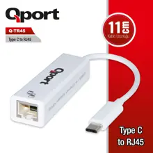 QPORT Q-TR45 TYPE-C TO RJ45 GIGABIT ETHERNET ÇEVİRİCİ ADAPTÖR