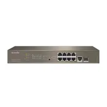 TENDA TEG5310P-8-150W 10 PORT 8 PORT POE+ 1X UPLINK + 1XSFP L3 YÖNETİLEBİLİR RACK MOUNT SWITCH 150W