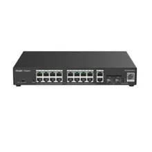 RUIJIE REYEE RG-ES220GS-LP 20Port, 16 Port Gigabit PoE, 130W, 2 Port Gigabit Uplink, 2 Port SFP,  Colud Yönetilebilir Switch  Metal Kasa