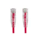 AGER 0.15metre CAT6 Utp Slim AWG28 AC-602-0015/R Kırmızı LSZH Patch Kablo (10lu Paket)