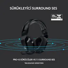 LOGITECH G G733 LIGHTSPEED KABLOSUZ RGB OYUNCU KULAKLIĞI SİYAH 981-000864