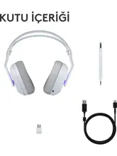 LOGITECH G522 Lightspeed Beyaz RGB Kablolu/Kablosuz Kulak Üstü Oyuncu Kulaklığı