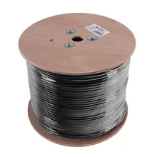 S-LINK SL-CAT609 CAT6 UTP 305 Metre 23 AWG 0.56 mm Network Kablosu Outdoor Double Jack GRİ+Siyah