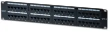 DN-91648U Digitus 19 Inch CAT 6 UTP Patch Panel, Zırhsız, 48 port RJ45, 8P8C, LSA, 2U Siyah renk RAL 9005