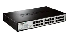D-Link DGS-1024D 24 X 10/100/1000 MBPS ETHERNET PORTS, METAL CASE RACKMOUNTABLE YONETILEMEZ Gigabit SWITCH ( DESKTOP SIZE )