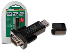 DA-70156 Digitus USB 2.0 <-> RS232 (Seri) Çevirici, USB A erkek - DB9 erkek, USB uzatma kablosu dahil