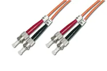 DK-2511-03 Digitus ST-ST Fiber Optik Patch Kablo, 3 metre, Multimode, Duplex, 50/125
