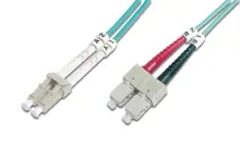 DK-2532-02/3 Digitus LC-SC Fiber Optik Patch Kablo, 2 metre, Multimode, Duplex, 50/125, OM3