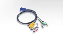 ATEN-2L-5305P PS/2 KVM (Keyboard/Video Monitor/Mouse) Switch İçin Kablo, 5 metre, 1 x SPHD-15 Erkek, 2 x Audio yuvası <-> 1 x Monitör 15 pin HDB erkek, 1 x Klavye 6 pin Mini-Din erkek, 1 x Mouse 6 pin Mini-Din erkek, 2 x Audio yuvası
