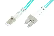 BC-FO-5LCSC-10/3 Beek LC-SC Fiber Optik Patch Kablo, 10 metre, Multimode, Duplex, 50/125, OM 3, LSZH