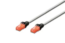BC-U6010-CO Beek CAT6 U/UTP Cross Patch Kablosu, AWG 26, 1 metre, gri renk, koruma kılıfı siyah renk