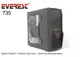 Everest 735 Siyah 2*Usb2.0 1*Usb3.0 12Cm Led + 12Cm Fan Pencereli Kasa