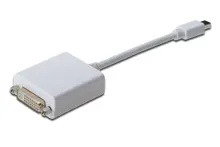 AK-340406-001-W DisplayPort (DP) Dvi-I Adaptörü, Kablolu, mini DP Erkek  Dvi-I (24+5) Dişi, 0.15 metre, DP 1.1a uyumlu, DP 1.2 uyumlu, 2x zırhlı, UL, CE, nikel kaplama, beyaz renk