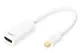 AK-340404-001-W Mini DisplayPort (DP) <-> Hdmi Adaptör Kablosu, mini DP Erkek - Hdmi tip A Dişi, 0.15 metre, DP 1.1a uyumlu, UL, beyaz renk