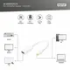 AK-340404-001-W Mini DisplayPort (DP) <-> Hdmi Adaptör Kablosu, mini DP Erkek - Hdmi tip A Dişi, 0.15 metre, DP 1.1a uyumlu, UL, beyaz renk