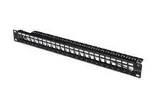 DN-91411 Digitus 24 Port Boş Patch Panel, Zırhlı, 1U Yüksekliğinde, Siyah Renk