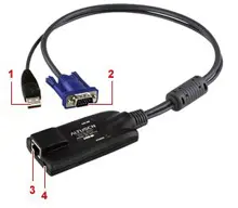 ATEN-KA7175 USB Sanal Ortam KVM Adaptör Kablosu (CPU Modul) USB Virtual KVM Adapter Cable (CPU Module)