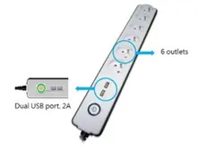 Fsp SP-FR3G2U01 FSP 6 lı Akım Korumalı Priz