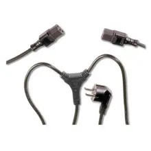 AK-440401-017-S Y Güç Kaynağı Kablosu, Schuko Erkek - 2x C13 Dişi, 1.7 metre (Mains splitter cable, Schuko Plug - 2x C13 Jack, 1.7 metre, H05VV-F3G 1.0qmm/0.75)