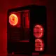 Dark Sentinel 3X Kırmızı Led Fan, Usb3.0, Full Akrilik Yan Panelli Mid-Tower Siyah Oyuncu Kasası