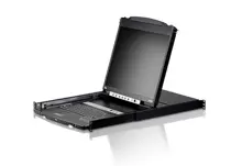 ATEN-CL5808NT Çift Sürgülü Kasaya Sahip, 19" LCD Ekran, Touchpad’i ve Türkçe Klavye'si Bulunan 8 Port PS/2-USB KVMP™  (Periferi/ Çevre Cihazlarla (USB) Bağlantı Kurabilir) Switch (8 Port Dual Rail LCD KVM Switch) 