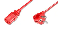 BC-PWR-SCH-C13-018-R Beek Güç Kablosu, Schuko-C13, 1,8 metre,10A 250V, kırmızı renk, H05W F1.0x3 04+82
