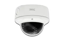 Assmann DN-16043 Digitus Plug View OptiDome Pro, Wireless 11n, 1920 x 1080 Piksel, 2 Megapiksel, Gece & Gündüz Dış Mekan Dome Tipi IP Kamera, PoE, IK10 Vandal Korumalı, Infrared özellik, H.264, Dahili 2GB Hafıza, Digitus Plug View App Desteği