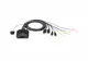 ATEN-CS22DP 2 Port USB DisplayPort KVM (Keyboard/Video Monitor/Mouse) Switch, Masaüstü Tip, KVM bağlantı kablosu ürüne gömülüdür, Remote Port Selector ile birlikte