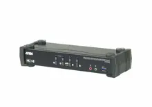 ATEN-CS1924M 4-Port USB 3.0 4K DisplayPort MST KVMP™ (Keyboard/Video Monitor/Mouse) Periferi Switch, DisplayPort 1.2 uyumlu, USB 3.0 (USB 3.1 Gen 1) hub özelliğine sahip (Kablolar dahil) 