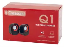 Classone Q1 Serisi K3000 1+1 Usb 2.0 Hoparlör - Siyah / Kırmızı