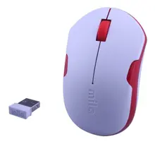 Mila Ml370 Kablosuz Usb Nano Alıcılı Optik Mouse Beyaz/Kırmızı Şerit