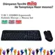 Classone Wk628-M03-Usb F Usb,Multimedya Klavye , 2B+1 Optik Mouse Set - Siyah
