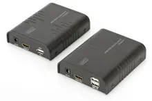 DS-55202 Digitus IP Hdmi KVM (Keyboard/Video Monitor/Mouse) Sinyal Uzatma Cihazı, Alıcı (Receiver) ve Verici (Transmitter) Birim dahil, 120 metre, USB Konsol, maksimum çözünürlük 1080p
