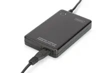 DA-10190 Digitus Notebook İçin 90W Güç Adaptörü, 11 farklı adaptör fişli, USB port ile şarj imkanı, giriş 12-30V DC, seyahat için ideal