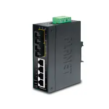 PL-ISW-621TS15 Endüstriyel Tip Yönetilemeyen Ethernet Switch (Industrial Unmanaged Ethernet Switch)<br>4-Port 10/100Base-TX <br>2-Port 100Base-FX Single-mode SC 15 km<br>IP30, 40~75 Derece C