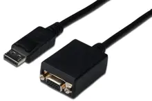 Beek BC-DSP-DP-HD15 DisplayPort VGA Adaptör Kablosu DP Erkek-HD15 Dişi 0.15 metre kilit mekanizmalı CE siyah renk