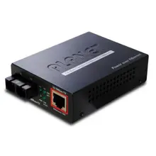 PL-FTP-802 PoE Media Converter<br>
100Base-FX to 10/100Base-TX (SC Multimode 2 km)<br>
IEEE 802.3af PoE