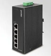 PL-ISW-504PT Endüstriyel Tip Yönetilemeyen PoE Switch (Industrial Unmanaged PoE Switch) 5-Port 10/100Base-TX 4-Port IEEE 802.3af PoE Injector (Per port 60 watt) IP30