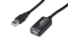 DA-73101 Digitus USB 2.0 Repeater Kablosu, USB A erkek / A dişi, 15 metre