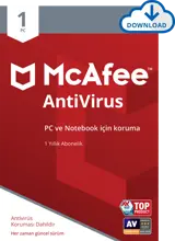 McAfee AntiVirus 1 Cihaz Windows