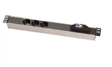 ASRACK A07APC3 19¨ 1U 3.LÜ ALÜMINYUM GÖVDELI SIGORTALI PRIZ GRUBU  1X16A