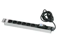 ASRACK A07APC6 19inch 1U 6.LI ALÜMINYUM GÖVDELI SIGORTALI PRIZ GRUBU 1X16A