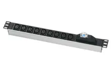 ASRACK A07APC9-IEC 19¨ 2U 9.LU ALÜMINYUM GÖVDELI SIGORTALI IEC320 TIPI PRIZ GRUBU  1X16A