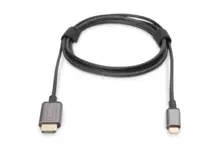 Da-70821 Digitus Usb-C - Hdmi Görüntü Adaptör Kablosu, Uhd 4K/30Hz, 1.8 Metre, Siyah Renk, Metal Gövde&Lt;Br&Gt;Digitus Usb-C - Hdmi Video Adapter Cable, Uhd 4K/30Hz, 1.8 M, Black, Metal Housing