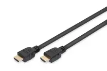 Assmann Ak-330124-050-S Hdmi Ultra High Speed With Ethernet Bağlantı Kablosu 5 Metre Altın Kaplama Siyah Renk