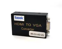 Beek Bs-Cv-Hd-Vg Hdmı Sinyalini Vga Görüntü Ve Ses Sinyaline Çevirici 1 X Hdmı 1.3 Giriş (Uxga Ve 1080I) 1 X Vga Dişi / Hoparlör (Audio) 3.5Mm Yuva