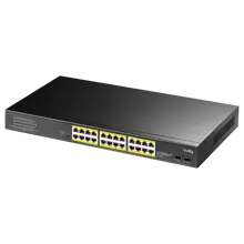 Cudy Gs1028Ps2 24 Port 10/100/1000 Yönetilemez 2 Sfp (1Gb) Rack Mount (24 Port Poe+) 300W Switch
